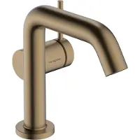 Hansgrohe Tecturis S Einhebel-Waschtischarmatur 110 Fine CoolStart, EcoSmart+, ohne Ablaufgarnitur, Ausladung 130mm, 73321140, Farbe: Brushed Bronze