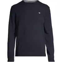Gant für Herren. 87211 Marineblauer Pullover mit Rundhalsausschnitt (M), Lässig, Wolle, Langarm