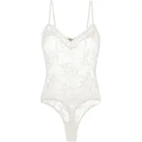 Dorina Stringbody "Origins", Damen, Gr. M, N-Gr, beige (ivory), Spitze, Obermaterial: 85% Polyamid, 15% Elasthan, körpernah, Bodys Stringbody, durchgehende Spitze, ohne Bügel, nicht wattiert
