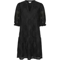 Culture Midikleid "Kleid CUhenriette", Damen, Gr. XXL, N-Gr, schwarz, Obermaterial: 70% Polyamid PA. 30% Baumwolle CO., Kleider Midikleid