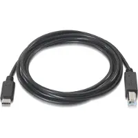 Aisens A107-0054, 2 m, USB C, USB B, USB 2.0, Schwarz