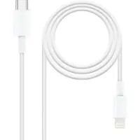 Nanocable 10.10.0600, 0,5 m, Lightning, USB C, Männlich, Männlich, Weiß