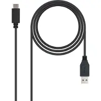 Nanocable USB 3.1, 1m, 1 m, USB C, USB A, USB 3.2 Gen 2 (3.1 Gen 2), Männlich/Männlich, Schwarz