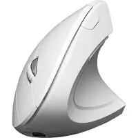 Subblim RATON OPTICO DUAL GLIDE VERTICAL ERGO DUAL BATERIA BLANCO, rechts, Vertikale Ausführung, Optisch, Bluetooth + USB Type-A, 1600 DPI, Weiß