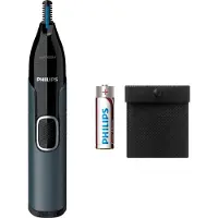 Philips Norelco NOSETRIMMER Series 1000 Nose trimmer series 1000 NT1650/16 Nasen- und Ohrenhaartrimmer, Schwarz, Zylinder, Nase, Batterie, AA, Alkali