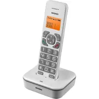 Brondi Bravo Star, DECT-Telefon, Kabelloses Mobilteil, Freisprecheinrichtung, 50 Eintragungen, Anrufer-Identifikation, Grau, Weiß