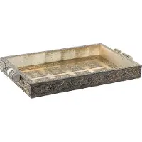 Home Decor Metal Holztablett 36x22x4 Cm