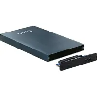 TooQ TQE-2527PB, HDD-Gehäuse, 2.5", SATA, Serial ATA II, Serial ATA III, 5 Gbit/s, USB Anschluss, Schwarz, Navy