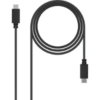 Nanocable USB 2.0, 1m, 1 m, USB C, USB C, USB 2.0, Männlich/Männlich, Schwarz