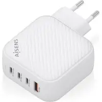 Aisens ASCH-100W4P028-W/ 3xUSB Type-C/ 1x USB/ 100W GaN Wall Charger