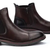 Pikolinos für Herren. M2M-8022C1 York braune Lederstiefeletten (39), Wohnung, Reißverschluss, Lässig