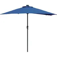 vidaXL Garten-Sonnenschirm 294 x 150 x 223 cm Polyester und Stahl
