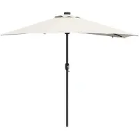 vidaXL Garten-Sonnenschirm Sand 294 x 150 x 223 cm Polyester und Stahl