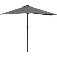 vidaXL Garten-Sonnenschirm Anthrazit 294 x 150 x 223 cm