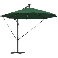 vidaXL Sonnenschirm 294 x 294 x 248 cm Polyester und Aluminium Grün