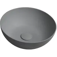 Sapho FORMIGO Betonwaschbecken zum Aufsetzen, Durchmesser 39cm, Grau matt