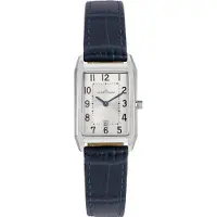 Jacques Lemans Quarzuhr "Torino", blau (blau, silberfarben), Armbanduhren, Damen, silberfarben, Quarzuhr, Armbanduhr, Damenuhr, Lederarmband, analog, Tag