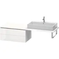 Duravit L-Cube Unterschrank für Konsole, 2 Schubkästen, 820x400x547mm, LC583902222, Farbe: Weiß Hochglanz Dekor