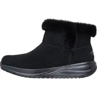 SKECHERS Damen Winterboots/ Stiefeletten ON THE GO STELLAR Schwarz Leder Textil wasserfest Größe: 38