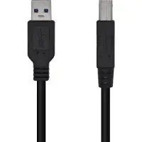 Aisens A105-0445, 3 m, USB A, USB B, USB 3.2 Gen 1 (3.1 Gen 1), 5 Gbit/s, Schwarz