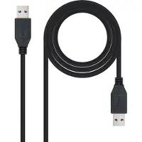 Nanocable Kabel USB 3.0 A Stecker auf USB A Stecker SCHWARZ 2m