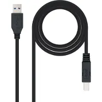 Nanocable 10.01.0802-BK, 2 m, USB A, USB B, USB 3.2 Gen 1 (3.1 Gen 1), Männlich/Männlich, Schwarz