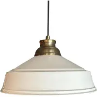 Bamyum Pendelleuchte Asletl Ø35 cm, Industrial Weiß-Weiß Metall Hängelampe
