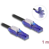 DeLOCK 80926, 1 m, Cat6, U/UTP (UTP), RJ-45, RJ-45, Schwarz, Violett