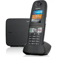 Gigaset E630 DECT Etanche et Antichoc Base+combiné, Analoges/DECT-Telefon, Kabelloses Mobilteil, Freisprecheinrichtung, 200 Eintragungen, SMS (Kurznachrichtendienst), Schwarz