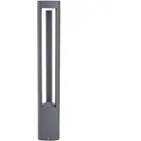 LUCANDE Pirron LED-Wegeleuchte, anthrazit, 80 cm, IP54 - , Pirron, Schwarz, für Terrasse, Metall, Modern