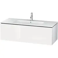 Duravit L-Cube Waschtischunterbau wandhängend, 1 Auszug, 1220x400x481mm, LC614306969, Farbe: Nussbaum gebürstet Echtholzfurnier