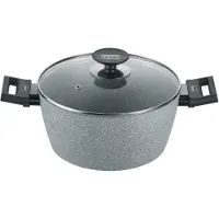 Berndes Kochtopf mit Glasdeckel 20 oder 24 cm, Aluminium, grau - Alu Induction Special Edition