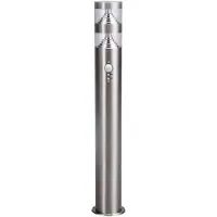 LINDBY LED-Wegeleuchte Lanea, 60 cm, grau, Sensor, IP44