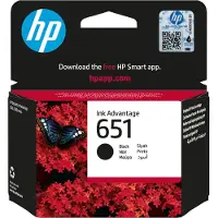 HP 651 Ink Advantage Original Druckerpatrone, Schwarz, Standardertrag, Schwarz, Tinte auf Pigmentbasis, 1 Stück(e), 600 Seiten