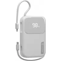 Alogic Tandem Powerbank – Integrierte USB-C- und Lightning-Kabel – Möglichkeit, zwei Geräte gleichzeitig aufzuladen – Anzeige des Ladestatus und der Akkukapazität