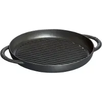 Staub Runde Gusseisen-Grillpfanne – mit zwei Griffen – 26 cm