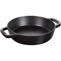 Staub Pans Bratpfanne mit 2 Griffen 20 cm, rund, Schwarz, Gusseisen