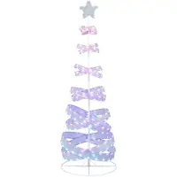 Costway LED Spiral Weihnachtsbaum, 210cm beleuchteter Tannenbaum, 341 LEDs, 34 Lichtmodi, klappbar, Led Lichterbaum Spiralbaum mit Stern, Christbaum aus Polyester Metall, Weihnachtsdeko Innen Außen