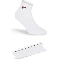 FILA Kurzsocken "UNISEX QUARTER PLAIN SOCKS", Damen, Gr. 35-38, weiß, Baumwollmischung, unifarben, normal, Socken Kurzsocken, mit Logo-Schriftzug