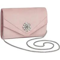 OEM Elegante Suède Clutches mit Diamanten-Motiv, Abendtasche mit Kette für Hochzeiten, Feste und Crossbody, Handtasche für Hochzeiten, Lederhandtasche