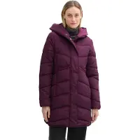 Tom Tailor Damen Puffer Parka mit Kapuze, 35796 - BlackBerry, XXL