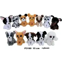 Teddies Hund mit Stimme 15cm 12 Motive 152541 Mix Preis pro 1Stk