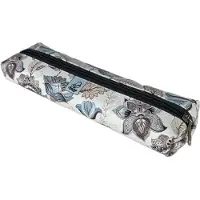Bee-bee Federmäppchen „Dackel Paisley“ mit kaffeefarbenen Blumen –