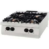 Maxima - Gastro Premium Kochfeld - 4 Brenner - Doppeleinheit - 90 cm Tief - Gas