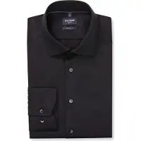 Olymp Businesshemd "Luxor, modern fit, Global Kent", Damen, Gr. 43, Normaler Arm, schwarz, 100% Baumwolle, Hemden Businesshemd