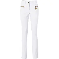HEINE Stretch-Hose , Damen, Gr. 50, Normalgrößen, weiß, 48% Baumwolle, 45% Polyester, 7% Elasthan, Miedereinsatz:15% Elasthan, 85% Polyamid, unifarben, lang, Hosen Stretch-Hose