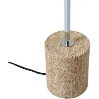 LINDBY Stehleuchte Branford, Retro, beige, Metall/Travertin
