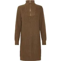 Kaffe Midikleid "Kleid KAlioa", Damen, Gr. XXL, N-Gr, braun (toffee), Obermaterial: 50% Baumwolle CO. 50% Polyacryl PAN., Kleider Midikleid