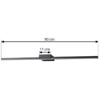 LUCANDE LED-Spiegellampe Kivana, schwarz, Metall, 90cm, IP44