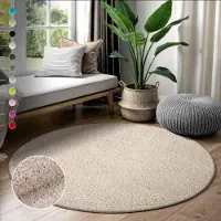 Sanat Hochflor-Teppich "LOCA" rund 30 mm Höhe Wohnzimmer, Langflor, Shaggy, Schlafzimmer